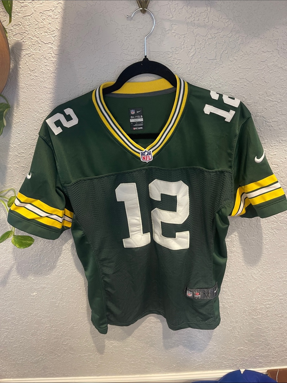 Nike Kids Green and Yellow Green Bay Packers #12 Replica Jersey